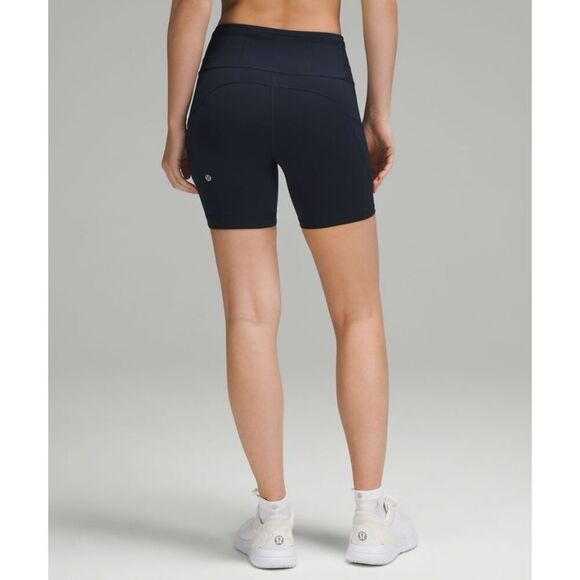 Lululemon Fast and Free High-Rise Shorts size 10 Black Athletic - Picture 2 of 12